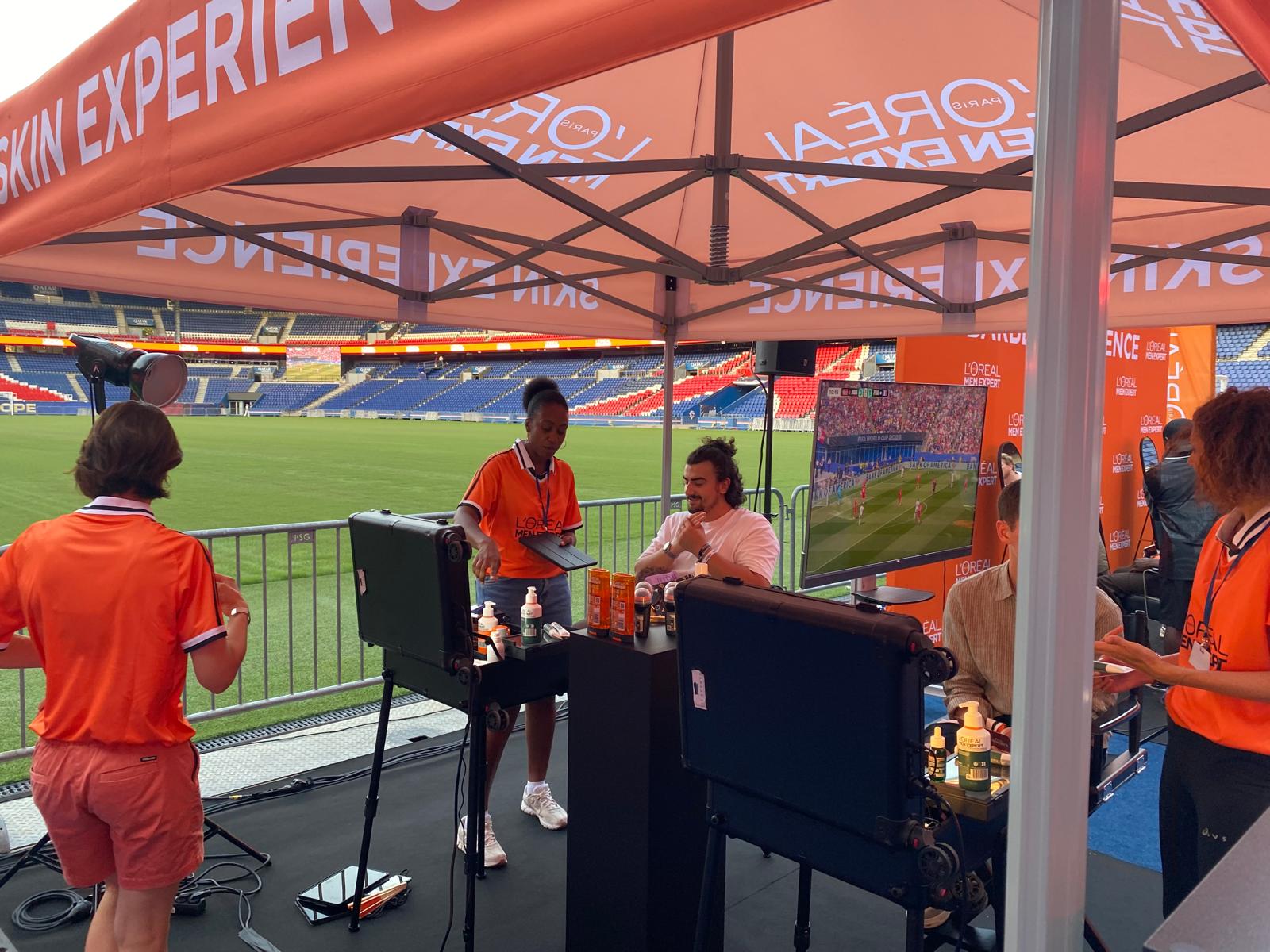 Atelier make-up et soin L'Oréal Men Expert animé par Maison Wellness au Parc des Princes
